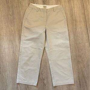L.L. Bean Women's Light Tan 100% Supima Cotton Crop Pants 4P